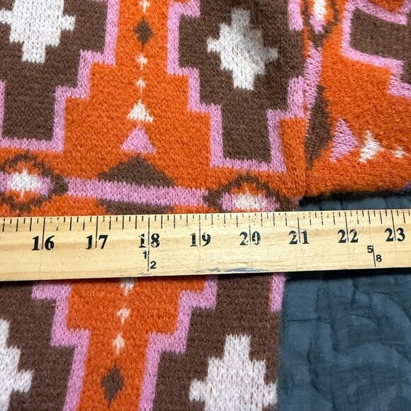 Cider SM Tassel Fringed Collar Retro V Neck Cardigan Boho Western Tribal Aztec - Picture 7 of 11